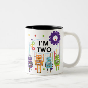 Tasse 2 Couleurs Robot 2e chemises et cadeaux d'anniversaire