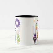 Tasse 2 Couleurs Robot 2e chemises et cadeaux d'anniversaire (Centre)