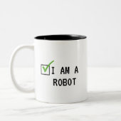 Tasse 2 Couleurs Robot Captcha - Je suis un Robot (Gauche)