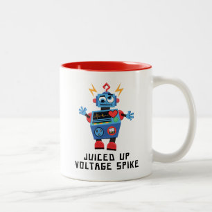 Tasse 2 Couleurs Robot souffrant d'un pic de tension monté