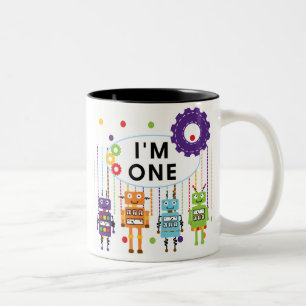 Tasse 2 Couleurs Robot Tshirts et cadeaux d'anniversaire