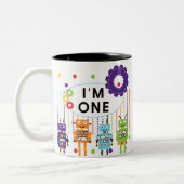 Tasse 2 Couleurs Robot Tshirts et cadeaux d'anniversaire (Gauche)