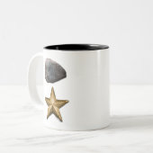 Tasse 2 Couleurs Roche + Image d'étoile (Devant gauche)