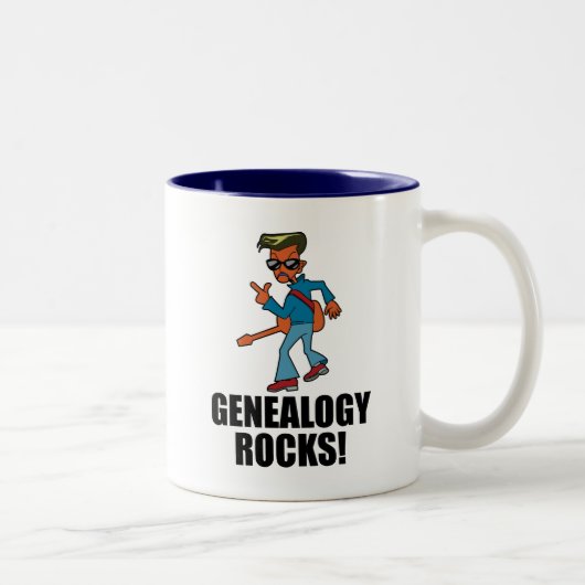 Tasse 2 Couleurs Roches de généalogie (Droit)