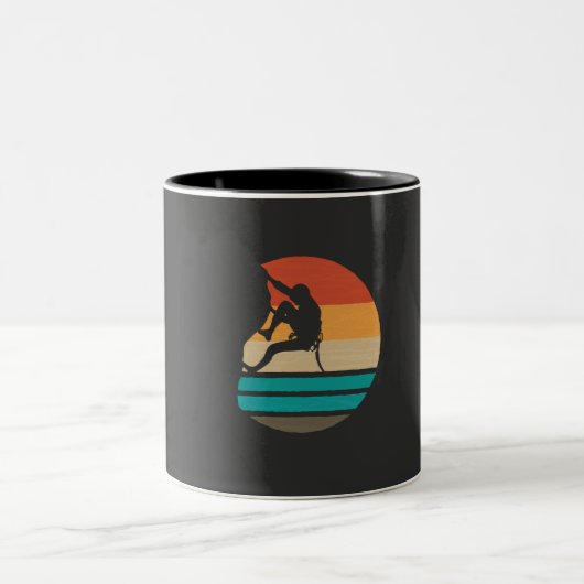 Tasse 2 Couleurs Rock Escalade Climber Retro (Centre)