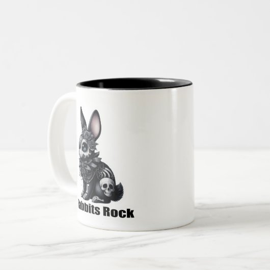 Tasse 2 Couleurs Rock lapin (Devant gauche)