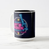 Tasse 2 Couleurs Rock Retro Neon (Devant gauche)