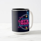 Tasse 2 Couleurs Rock Retro Neon (Devant droit)