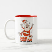 Tasse 2 Couleurs Rockin' Santa Claus - Un Noël joyeux et bruyant (Gauche)