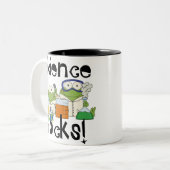Tasse 2 Couleurs Rocks de la science des grenouilles (Devant gauche)