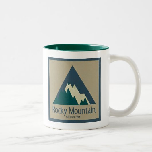 Tasse 2 Couleurs Rocky Mountain National Park Rustic (Droit)