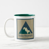 Tasse 2 Couleurs Rocky Mountain National Park Rustic (Gauche)