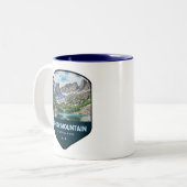 Tasse 2 Couleurs Rocky Mountain National Park Shield (Devant gauche)