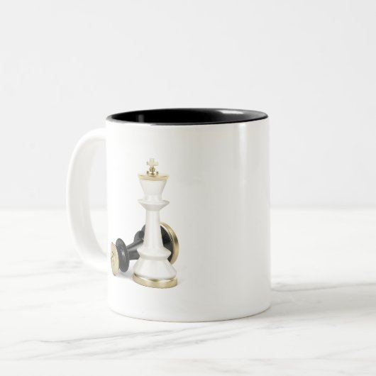 Tasse 2 Couleurs Roi d'échecs (Devant gauche)