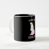 Tasse 2 Couleurs Roi Lapin De Mignité (Devant gauche)