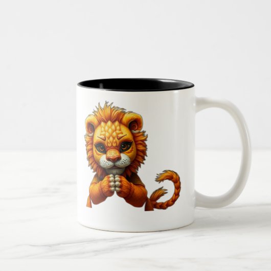 Tasse 2 Couleurs roi lion mignon (Droit)