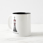 Tasse 2 Couleurs Roi noir / Nom personnalisé (Devant gauche)
