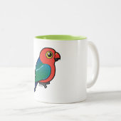 Tasse 2 Couleurs Roi-perroquet australien Birdorable (Devant droit)