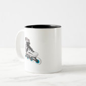 Tasse 2 Couleurs Rollerblades Rollerskates Inline Patins Art (Devant gauche)