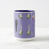 Tasse 2 Couleurs Romance en fleurs violet clair (Centre)
