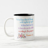 Tasse 2 Couleurs Romans 8 Verset Bible Design (Gauche)