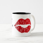 Tasse 2 Couleurs Romantic chic luxe red lips (Devant droit)