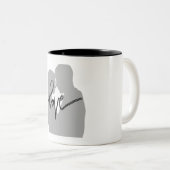 Tasse 2 Couleurs Romantic Couple Silhouette Love Quote Two-Tone Cof (Devant droit)