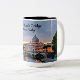 Tasse 2 Couleurs Rome, Italie - Pont Saint-Angelo,