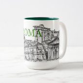 Tasse 2 Couleurs rome voyage souvenir café muette (Devant droit)