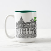 Tasse 2 Couleurs rome voyage souvenir café muette (Gauche)