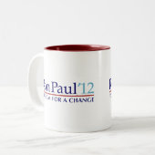Tasse 2 Couleurs Ron Paul 2012 (Devant gauche)