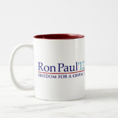 Tasse 2 Couleurs Ron Paul 2012 (Gauche)