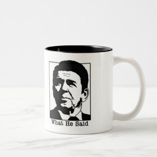 Tasse 2 Couleurs Ronald Regan - ce qui il a dit le café… - (Droit)