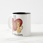 Tasse 2 Couleurs Ronronnement-fection de chats (Devant gauche)