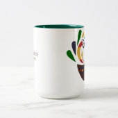 Tasse 2 Couleurs "Rooster" Art folklorique Style personnalisé (Centre)