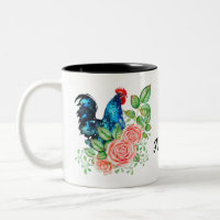 Rooster avec Fleurs Personnalisé
