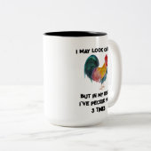 Tasse 2 Couleurs Rooster de ferme amusant (Devant droit)
