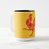 Tasse 2 Couleurs Rooster rouge (Drapeau de Wallonie) (Devant gauche)