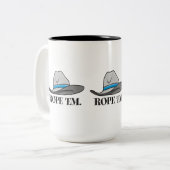 Tasse 2 Couleurs Rope 'Em Western Rodeo (Devant gauche)