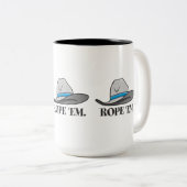 Tasse 2 Couleurs Rope 'Em Western Rodeo (Devant droit)