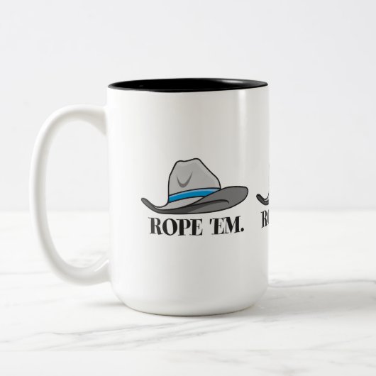 Tasse 2 Couleurs Rope 'Em Western Rodeo (Gauche)
