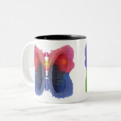 Tasse 2 Couleurs Rorschach Inkblot Test Art Amusant (Devant gauche)