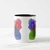 Tasse 2 Couleurs Rorschach Inkblot Test Art Amusant (Centre)