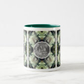 Tasse 2 Couleurs Rose blanche Floral Abstrait Ajouter votre propre (Centre)