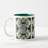 Tasse 2 Couleurs Rose blanche Floral Abstrait Ajouter votre propre (Gauche)
