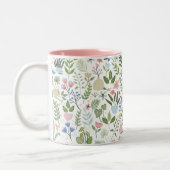 Tasse 2 Couleurs Rose Bleu Pot Plante Fleurs verdure (Gauche)