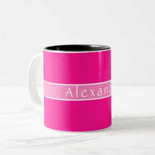 Tasse 2 Couleurs Rose Chaud Personnalisé