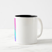 Tasse 2 Couleurs Rose chaud Pixellée Mountain (Devant droit)