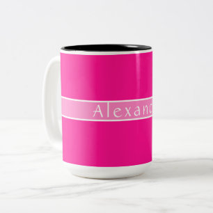 Tasse 2 Couleurs Rose Chaude Personnalisé