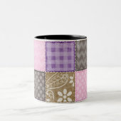 Tasse 2 Couleurs Rose-clair, pourpre, et Taupe a piqué le regard (Centre)